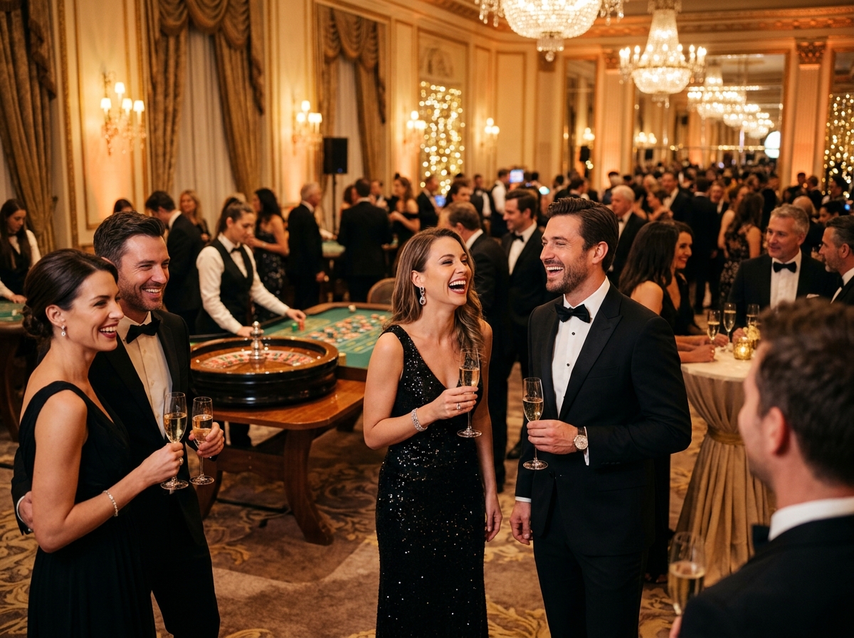 Gala atmosphere with elegantly dressed guests